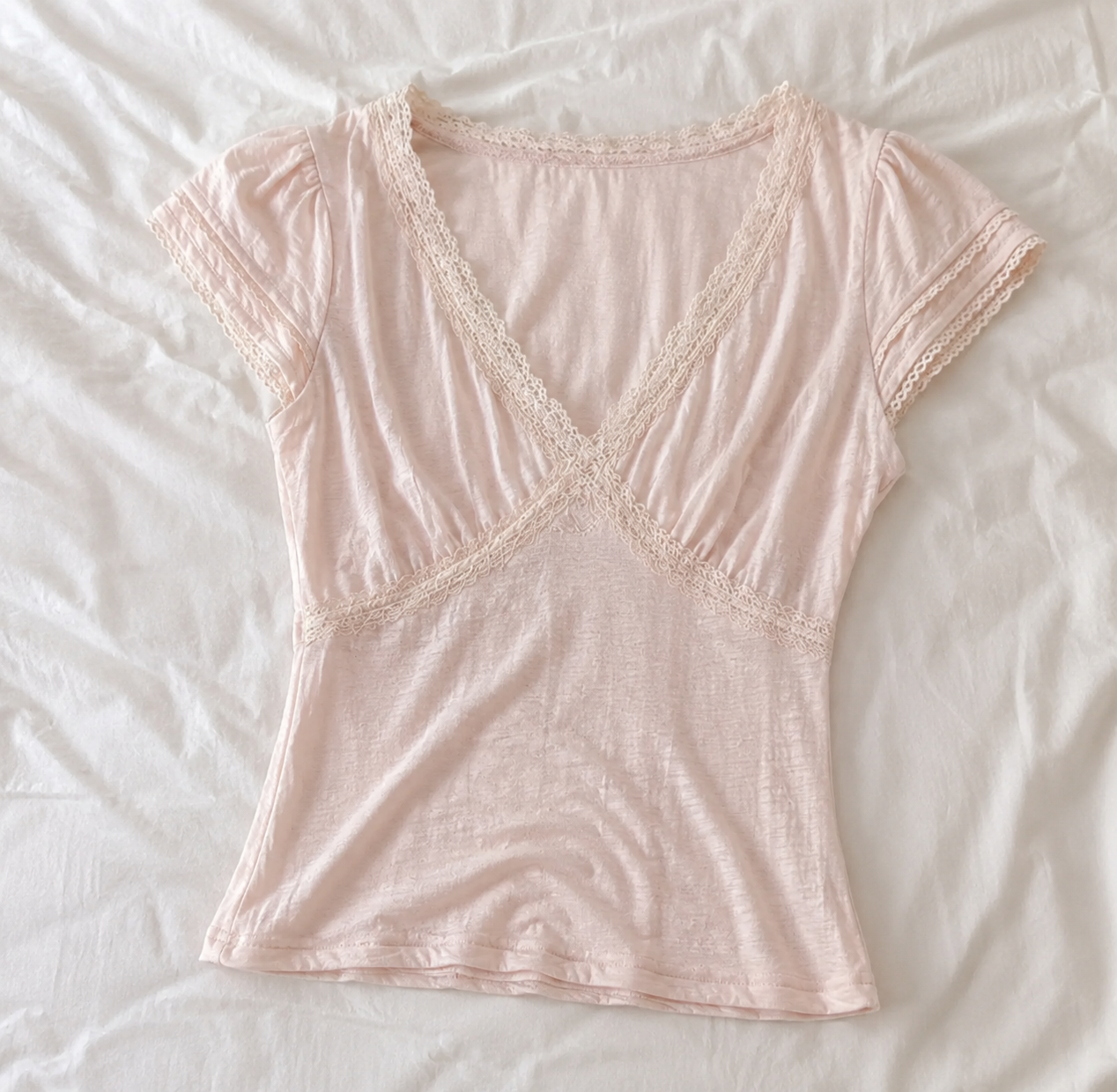 Soft Lace Korean Mood Top