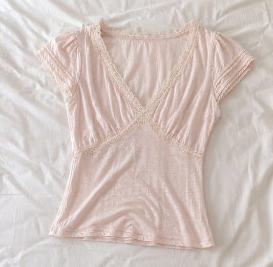 Soft Lace Korean Mood Top