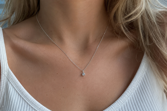 Crown Solitaire Necklace