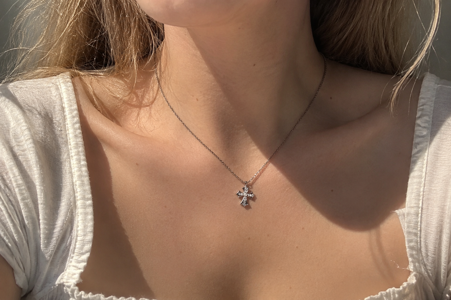 Crystal Cross Necklace