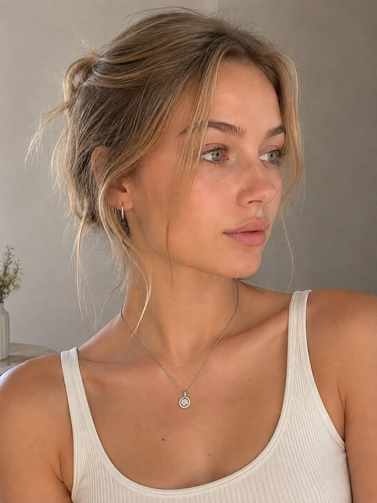 Celeste Halo Crystal Necklace