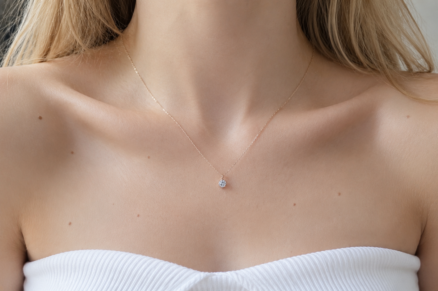 Crown Solitaire Necklace