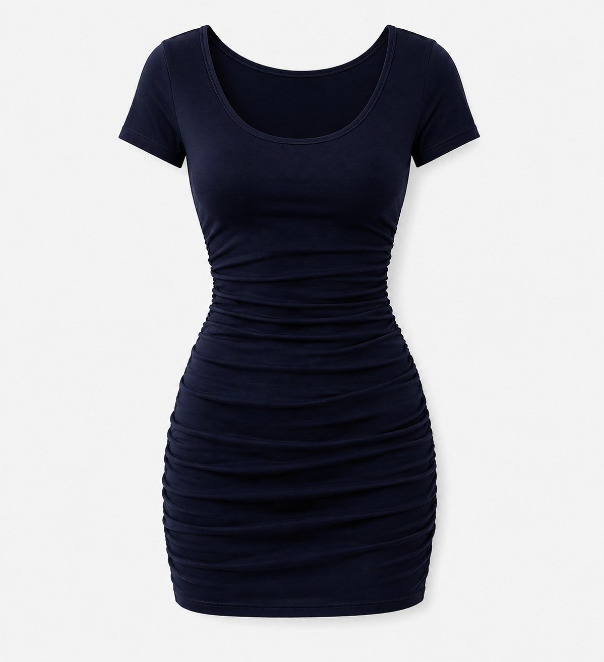 Lace Ruched Bodycon Mini Dress